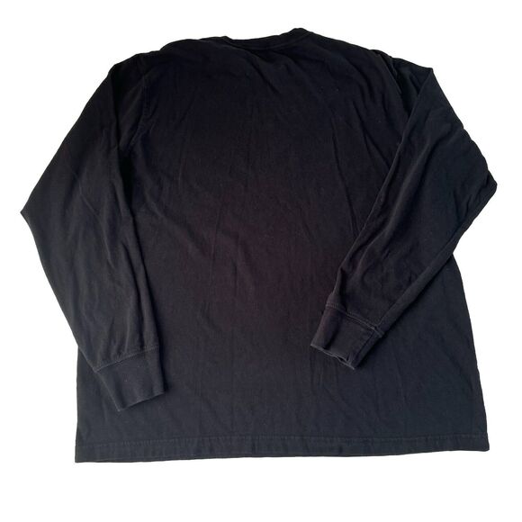 G George Men's Long Sleeve Crew Neck Tee Black Large - Picture 2 of 10